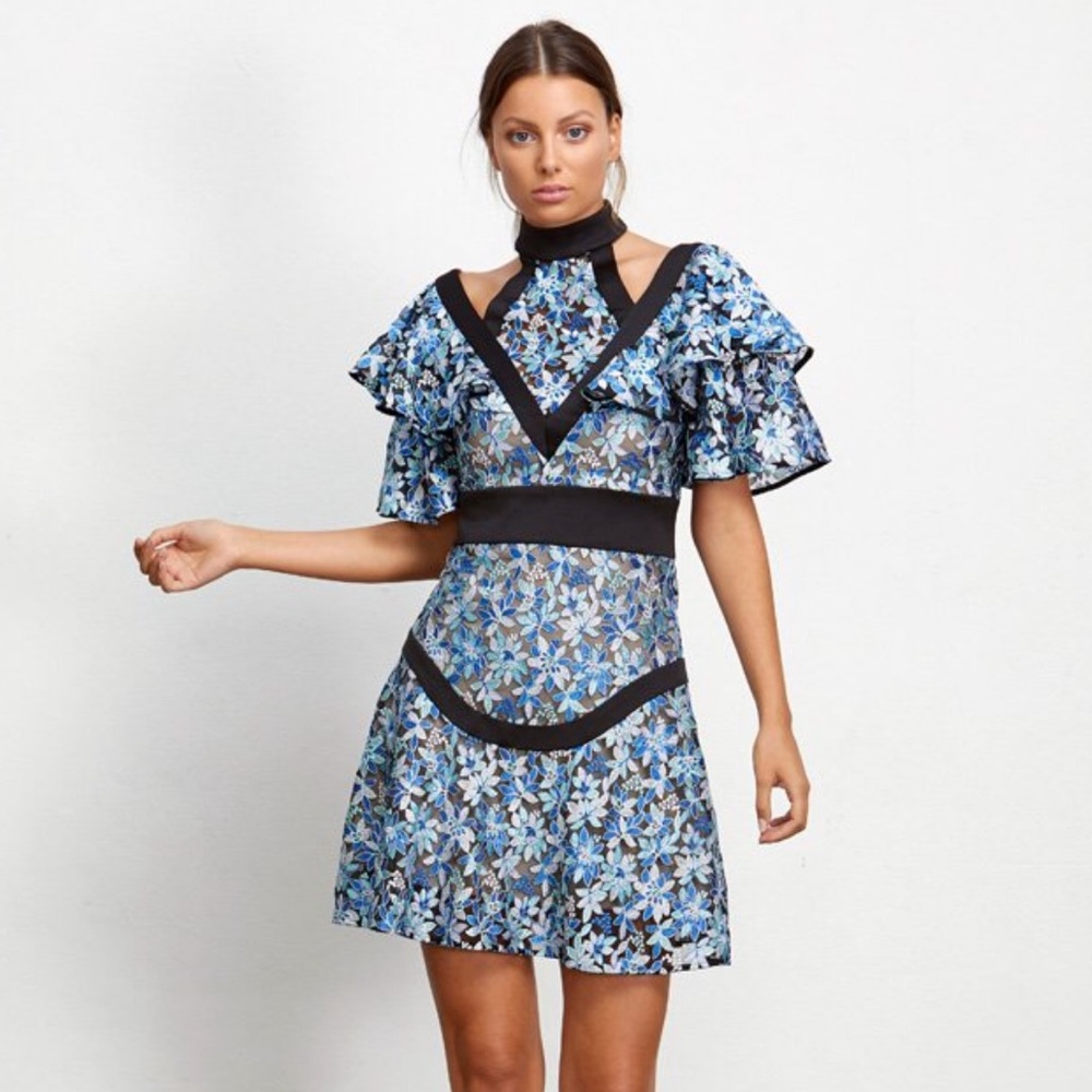ELLIATT COLLECTIVE CAPULET DRESS – MULTI BLUE